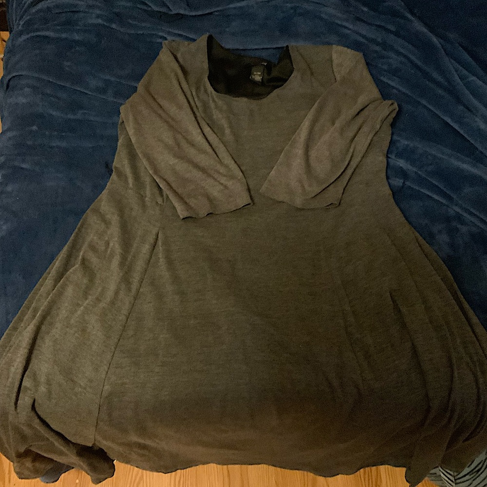 Lane Bryant Extra Long Fall MIDI/MAXI Dress in Gray